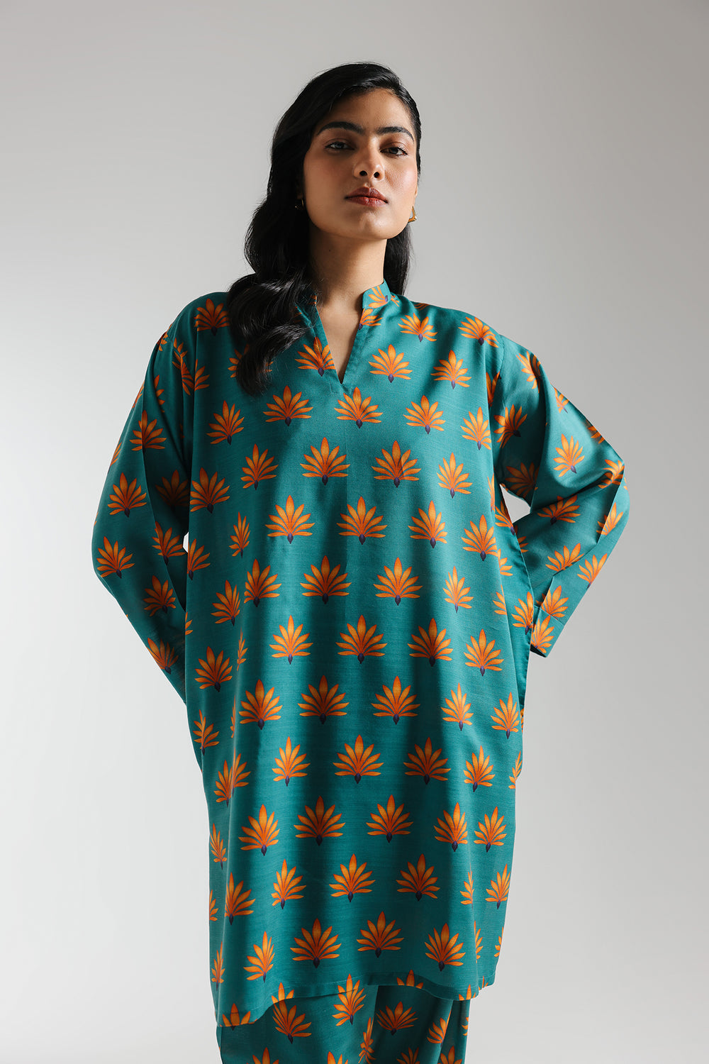 Stylish Cambric Cotton Kurta Sets (CAM10-G)