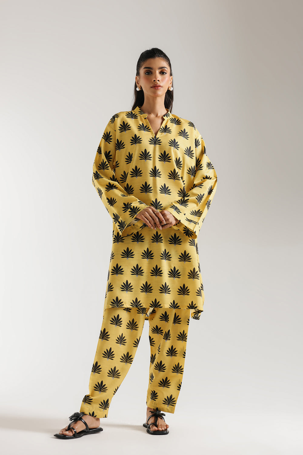 Stylish Cambric Cotton Kurta Sets (CAM10-Y)