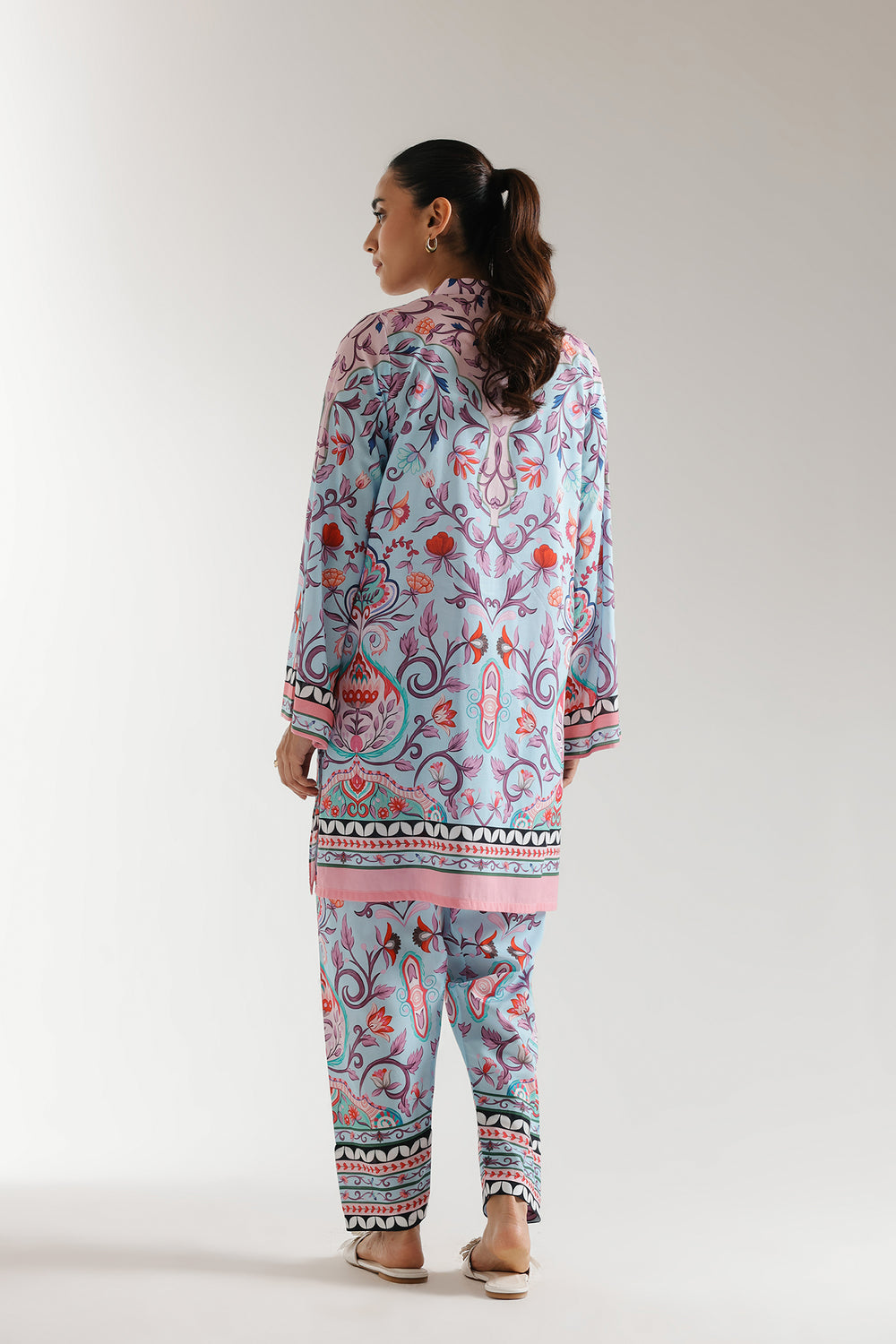 Stylish Cambric Cotton Kurta Sets (CAM2-BLUE)