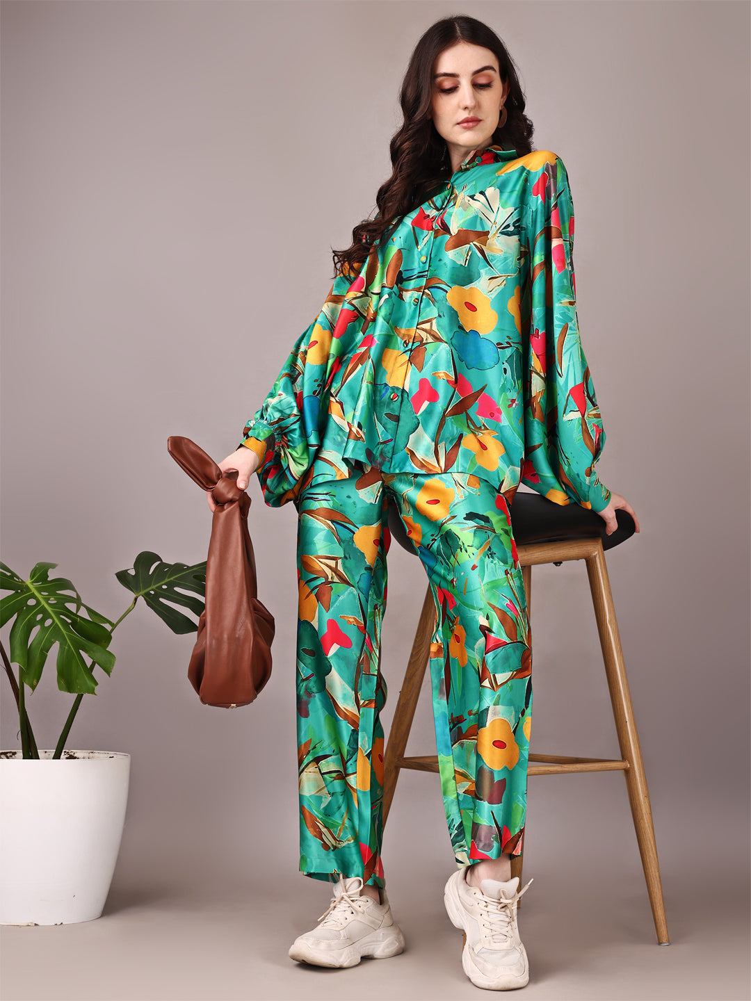 Dolman Sleeve Satin Cordset (CS-BAL1)