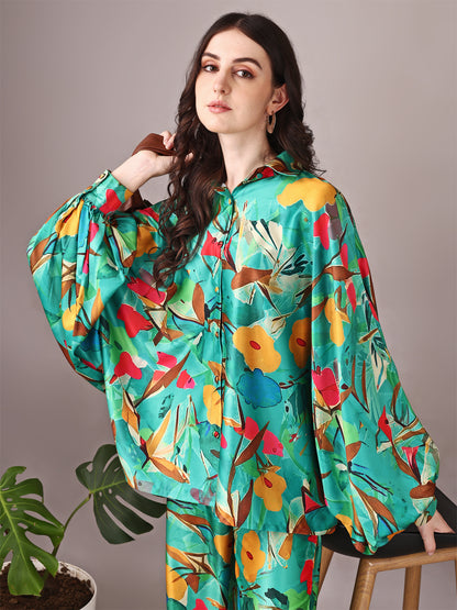 Dolman Sleeve Satin Cordset (CS-BAL1)