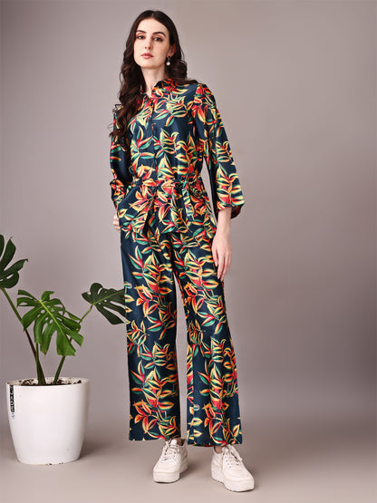Wide Sleeve Digital Printed Western Style Cordsets for Women