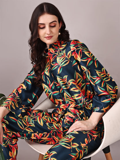 Wide Sleeve Digital Printed Western Style Cordsets for Women