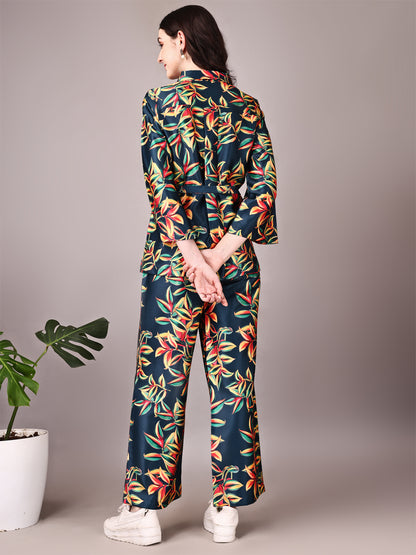 Wide Sleeve Digital Printed Western Style Cordsets for Women